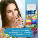 12 in 1 Premium Immune Defense Vitamins Immune Supplement w Vitamin D3 5000 IU Vitamin С 1000mg Zinс 50mg Luxe Choice for Premium Immune Support With Echinacea Elderberry and Ginger 120 Caps - Image 3