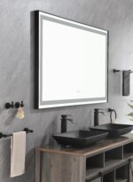 (ONLY FOR PICKUP) 72in. W x 48 in. H Super Bright Led Bathroom Mirror with Lights;  Metal Frame Mirror Wall Mounted Lighted Vanity Mirrors for Wall;  Anti Fog Dimmable Led Mirror for Makeup - Image 13