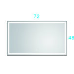(ONLY FOR PICKUP) 72in. W x 48 in. H Super Bright Led Bathroom Mirror with Lights;  Metal Frame Mirror Wall Mounted Lighted Vanity Mirrors for Wall;  Anti Fog Dimmable Led Mirror for Makeup - Image 20