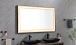 (ONLY FOR PICKUP) 72in. W x 48 in. H Super Bright Led Bathroom Mirror with Lights;  Metal Frame Mirror Wall Mounted Lighted Vanity Mirrors for Wall;  Anti Fog Dimmable Led Mirror for Makeup - Image 8