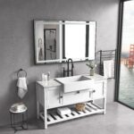 (ONLY FOR PICKUP) 72 in. W x 36 in. H Black Framed LED Single Bathroom Vanity Mirror in Polished Crystal Bathroom Vanity LED Mirror with 3 Color Lights Mirror for Bathroom Wall