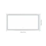 (ONLY FOR PICKUP) 72 in. W x 36 in. H Black Framed LED Single Bathroom Vanity Mirror in Polished Crystal Bathroom Vanity LED Mirror with 3 Color Lights Mirror for Bathroom Wall - Image 4