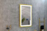 42 in. W x24 in. H Oversized Rectangular Gold Framed LED Mirror Anti-Fog Dimmable Wall Mount Bathroom Vanity Mirror - Image 16