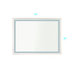 48*36 LED Lighted Bathroom Wall Mounted Mirror with High Lumen+Anti-Fog Separately Control - Image 11