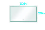 (ONLY FOR PICKUP) 60 in. W x 36 in. H Frameless LED Single Bathroom Vanity Mirror in Polished Crystal Bathroom Vanity LED Mirror with 3 Color Lights Mirror for Bathroom Wall - Image 12