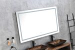(ONLY FOR PICKUP) 60 in. W x 36 in. H Frameless LED Single Bathroom Vanity Mirror in Polished Crystal Bathroom Vanity LED Mirror with 3 Color Lights Mirror for Bathroom Wall