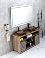 (ONLY FOR PICKUP) 72 in. W x 36 in. H Frameless LED Single Bathroom Vanity Mirror in Polished Crystal Bathroom Vanity LED Mirror with 3 Color Lights Mirror for Bathroom Wall - Image 9