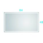 (ONLY FOR PICKUP)84"*48" LED Lighted Bathroom Wall Mounted Mirror with High Lumen+Anti-Fog Separately Control  bedroom full-length mirror  bathroom led mirror  hair salon mirror - Image 15