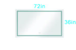 (ONLY FOR PICKUP) 72 in. W x 36 in. H Frameless LED Single Bathroom Vanity Mirror in Polished Crystal Bathroom Vanity LED Mirror with 3 Color Lights Mirror for Bathroom Wall - Image 10