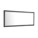 (ONLY FOR PICKUP)  88in. W x 38in. H Oversized Rectangular Black Framed LED Mirror Anti-Fog Dimmable Wall Mount Bathroom Vanity Mirror Wall Mirror Kit For Gym And Dance Studio - Image 3