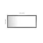 (ONLY FOR PICKUP)  88in. W x 38in. H Oversized Rectangular Black Framed LED Mirror Anti-Fog Dimmable Wall Mount Bathroom Vanity Mirror Wall Mirror Kit For Gym And Dance Studio - Image 5