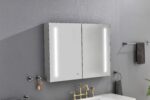 40in. W x 30 in. H LED Large Rectangular Aluminum Alloy Surface Mount Medicine Cabinet with Mirror - Image 11