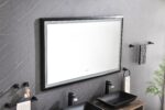 (ONLY FOR PICKUP)  60in. W x 36in. H Oversized Rectangular Black Framed LED Mirror Anti-Fog Dimmable Wall Mount Bathroom Vanity Mirror Wall Mirror Kit For Gym And Dance Studio - Image 12