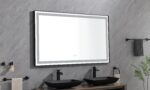 (ONLY FOR PICKUP) 96in. W x 36 in. H Super Bright Led Bathroom Mirror with Lights;  Metal Frame Mirror Wall Mounted Lighted Vanity Mirrors for Wall;  Anti Fog Dimmable Led Mirror for Makeup - Image 4