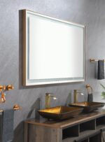 (ONLY FOR PICKUP) 60in. W x 36 in. H Super Bright Led Bathroom Mirror with Lights;  Metal Frame Mirror Wall Mounted Lighted Vanity Mirrors for Wall;  Anti Fog Dimmable Led Mirror for Makeup - Image 8