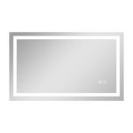 40*24 LED Lighted Bathroom Wall Mounted Mirror with High Lumen+Anti-Fog Separately Control+Dimmer Function - Image 6