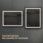 28'*36' LED Lighted Bathroom Wall Mounted Mirror with High Lumen+Anti-Fog Separately Control+Dimmer Function - Image 4