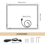 28'*36' LED Lighted Bathroom Wall Mounted Mirror with High Lumen+Anti-Fog Separately Control+Dimmer Function - Image 7