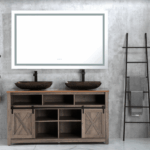 (ONLY FOR PICKUP) 60 in. W x 36 in. H Frameless LED Single Bathroom Vanity Mirror in Polished Crystal Bathroom Vanity LED Mirror with 3 Color Lights Mirror for Bathroom Wall - Image 2