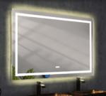 (ONLY FOR PICKUP) 60 in. W x 36 in. H Frameless LED Single Bathroom Vanity Mirror in Polished Crystal Bathroom Vanity LED Mirror with 3 Color Lights Mirror for Bathroom Wall - Image 5