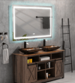 (ONLY FOR PICKUP) 60 in. W x 36 in. H Frameless LED Single Bathroom Vanity Mirror in Polished Crystal Bathroom Vanity LED Mirror with 3 Color Lights Mirror for Bathroom Wall - Image 6