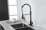 Kitchen Faucets Commercial Solid Brass Single Handle Single Lever Pull Down Sprayer Spring Kitchen Sink Faucet - Image 2