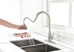 Kitchen Faucets with Pull Down Sprayer Commercial Stainless Steel Single Handle Single Hole Kitchen Sink Faucet - Image 10