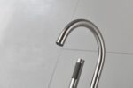 Mount Bathtub Faucet Freestanding Tub Filler Brushed Nickel Standing High Flow Shower Faucets with Handheld Shower Mixer Taps Swivel Spout - Image 4