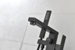 Freestanding Bathtub Faucet Tub Filler Matte Black Floor Mount Bathroom Faucets Brass Single Handle with Hand Shower - Image 6