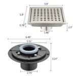 6 Inch Square Shower Floor Drain - Image 7