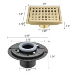 6 Inch Square Shower Floor Drain - Image 7