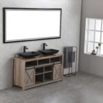 14.38" L -22.25" W -4-3/8 in. H Matte Shell Glass Rectangular Vessel Bathroom Sink in Black with Faucet and Pop-Up Drain in Matte Black - Image 16