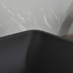 14.38" L -22.25" W -4-3/8 in. H Matte Shell Glass Rectangular Vessel Bathroom Sink in Black with Faucet and Pop-Up Drain in Matte Black - Image 8