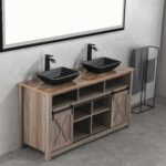 13.0" L -18.13" W -4" H Matte Shell Glass Rectangular Vessel Bathroom Sink in Black with Matte Black Faucet and Pop-Up Drain in Matte Black - Image 17