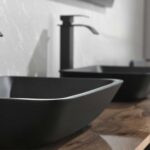 13.0" L -18.13" W -4" H Matte Shell Glass Rectangular Vessel Bathroom Sink in Black with Matte Black Faucet and Pop-Up Drain in Matte Black - Image 6