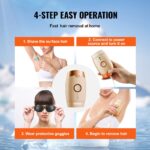 VEVOR IPL Hair Removal, Permanent Hair Removal for Women and Men, Auto/Manual Modes & 5 Adjustable Levels, Painless At-Home Hair Removal Device for Legs, Armpits, Bikini Line, Whole Body - Image 6