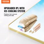 VEVOR IPL Hair Removal, Permanent Hair Removal with Ice Cooling System for Women Men, Auto/Manual Modes & 5 Levels, Painless At-Home Hair Removal Device for Legs, Arms, Armpits, Bikini Line - Image 2