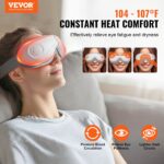 VEVOR Heated Eye Massager Eye Care Device 5 Modes Bluetooth Music 180° Foldable - Image 2