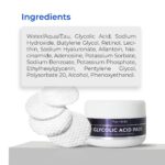 Glycolic Acid Pads 35% Anti Aging Treatment for Clearer Smoother Skin Glycolic Acid Peel Pads For Dark Spots Acne and Wrinkles Infused with Hyaluronic Acid and Retinol 60 Pads - Image 3