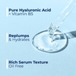 Pure Hyaluronic Acid Serum for Face with Vitamin B5 Hydrating Serum for Sensitive Skin Anti  Aging Serum Brightening Serum for Dark Spots Uneven Skin Tone Fine Lines Wrinkles - Image 6