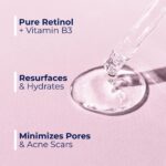 Resurfacing Retinol Serum for Face with Vitamin B3 Pure Retinol Face Serum for Anti Aging Wrinkles Fine Lines Acne Scar and Sun Spots for a Radiant Complexion Boost Collagen and Hydrates - Image 4