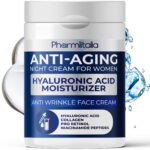 Night Cream for Women Anti aging Retinol Night Cream for Face Wrinkle Cream for Women Overnight Collagen Repair Hyaluronic Acid Face Moisturiser with Niacinamide Peptides Made in Italy