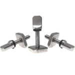 Stainless Surf Thumb Fin Screw and Plate Surfboard Longboard Bag of - Image 3