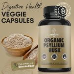 Psyllium Husk Capsules All Natural Fiber Supplement for Gut Health 750 Mg 250 Capsules - Image 2
