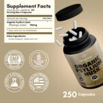 Psyllium Husk Capsules All Natural Fiber Supplement for Gut Health 750 Mg 250 Capsules - Image 6