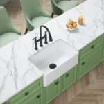 White Farmhouse Sink Deep Apron Sink Undermount Farmhouse Kitchen Sink Single Farm Sink - Image 4