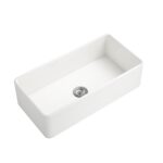 White Farmhouse Sink Deep Apron Sink Undermount Farmhouse Kitchen Sink Single Farm Sink