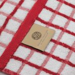 Premium Dish Towels for Kitchen with Hanging Loop 8 Pack Heavy Duty Absorbent 100% Cotton 410 GSM Terry Kitchen Towels 16x26 inch Red Color - Image 7