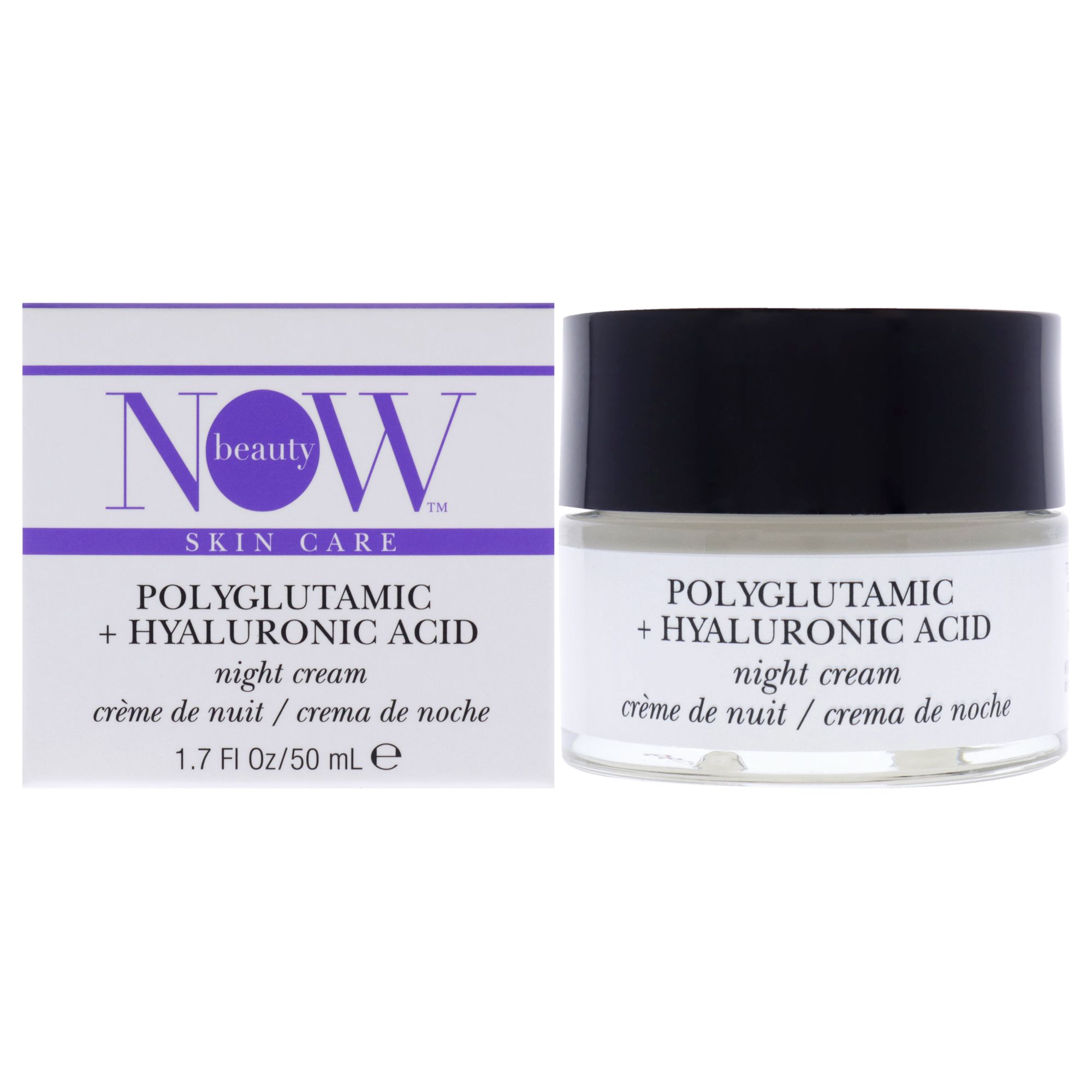 d0102hg4d6u.jpg Polyglutamic Plus Hyaluronic Acid Night Cream by NOW Beauty for Unisex - 1.7 oz Cream - Image 1