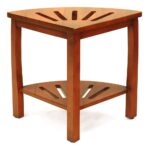 Oceanstar Corner Spa Shower Bench Seat with Storage Shelf - Image 3